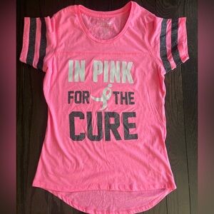 Vibrant Pink and White Short Sleeve Tee for a Cause